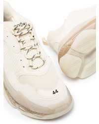 Chaussures de sport beiges Balenciaga