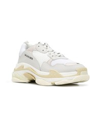 Chaussures de sport beiges Balenciaga