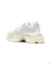 Chaussures de sport beiges Balenciaga