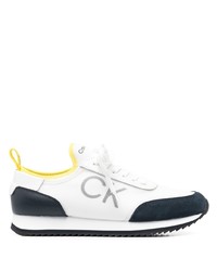 Chaussures de sport blanc et bleu marine Calvin Klein