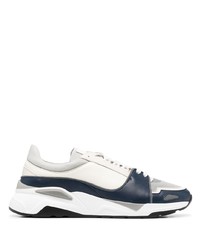 Chaussures de sport blanc et bleu marine Canali