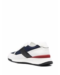 Chaussures de sport blanc et bleu marine Corneliani