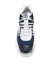 Chaussures de sport blanc et bleu marine Sergio Rossi