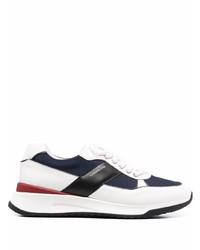 Chaussures de sport blanc et bleu marine Corneliani