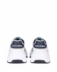 Chaussures de sport blanc et bleu marine Dolce & Gabbana