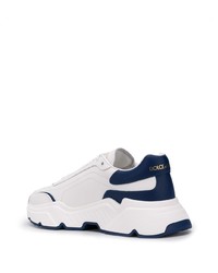 Chaussures de sport blanc et bleu marine Dolce & Gabbana