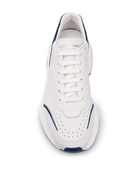 Chaussures de sport blanc et bleu marine Dolce & Gabbana