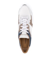 Chaussures de sport blanc et bleu marine Magnanni