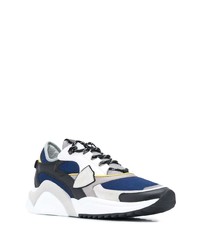 Chaussures de sport blanc et bleu marine Philippe Model Paris