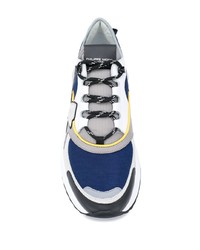 Chaussures de sport blanc et bleu marine Philippe Model Paris