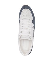 Chaussures de sport blanc et bleu marine Bally