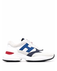 Chaussures de sport blanc et bleu marine Hogan
