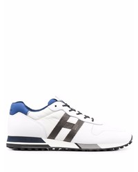Chaussures de sport blanc et bleu marine Hogan