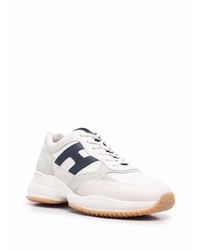 Chaussures de sport blanc et bleu marine Hogan