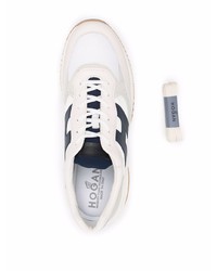 Chaussures de sport blanc et bleu marine Hogan