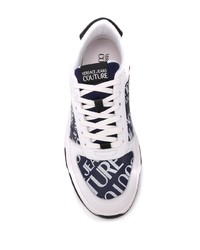 Chaussures de sport blanc et bleu marine VERSACE JEANS COUTURE