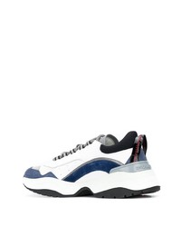 Chaussures de sport blanc et bleu marine DSQUARED2