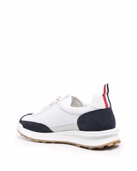 Chaussures de sport blanc et bleu marine Thom Browne