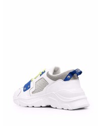 Chaussures de sport blanc et bleu marine VERSACE JEANS COUTURE