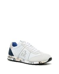 Chaussures de sport blanc et bleu marine Premiata