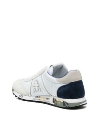 Chaussures de sport blanc et bleu marine Premiata