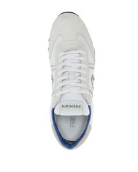 Chaussures de sport blanc et bleu marine Premiata