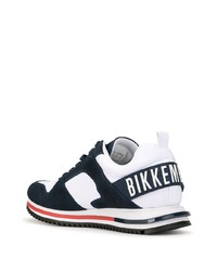 Chaussures de sport blanc et bleu marine Dirk Bikkembergs