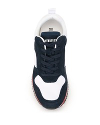 Chaussures de sport blanc et bleu marine Dirk Bikkembergs