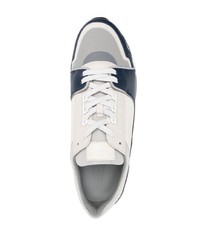 Chaussures de sport blanc et bleu marine Canali