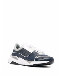 Chaussures de sport blanc et bleu marine Canali