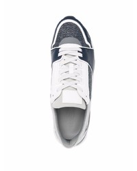 Chaussures de sport blanc et bleu marine Canali