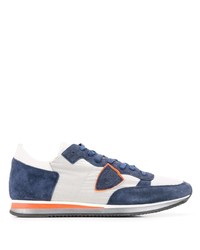 Chaussures de sport blanc et bleu marine Philippe Model