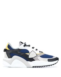 Chaussures de sport blanc et bleu marine Philippe Model Paris