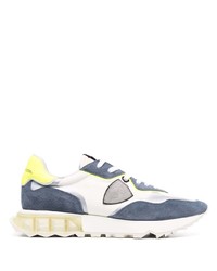 Chaussures de sport blanc et bleu marine Philippe Model Paris