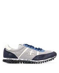 Chaussures de sport blanc et bleu marine Premiata