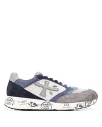 Chaussures de sport blanc et bleu marine Premiata