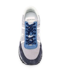 Chaussures de sport blanc et bleu marine Premiata