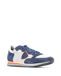 Chaussures de sport blanc et bleu marine Philippe Model