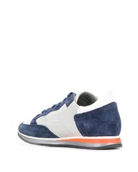 Chaussures de sport blanc et bleu marine Philippe Model