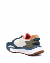 Chaussures de sport blanc et bleu marine Puma