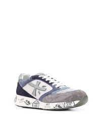 Chaussures de sport blanc et bleu marine Premiata