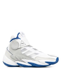 Chaussures de sport blanc et bleu adidas