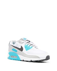 Chaussures de sport blanc et bleu Nike