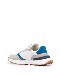 Chaussures de sport blanc et bleu Philippe Model Paris