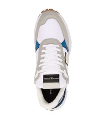 Chaussures de sport blanc et bleu Philippe Model Paris