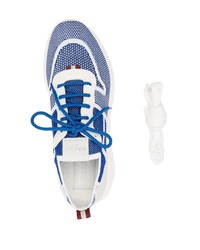 Chaussures de sport blanc et bleu Bally