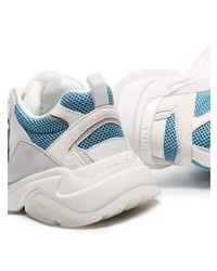 Chaussures de sport blanc et bleu Amiri