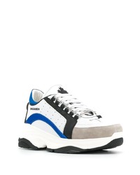 Chaussures de sport blanc et bleu DSQUARED2