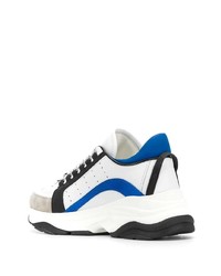 Chaussures de sport blanc et bleu DSQUARED2