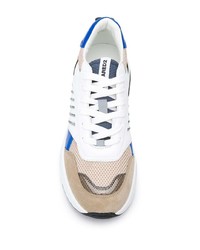 Chaussures de sport blanc et bleu DSQUARED2